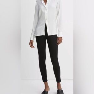 Vince Black viscose leggings seamed back Size XXS inseam 26 NWOT